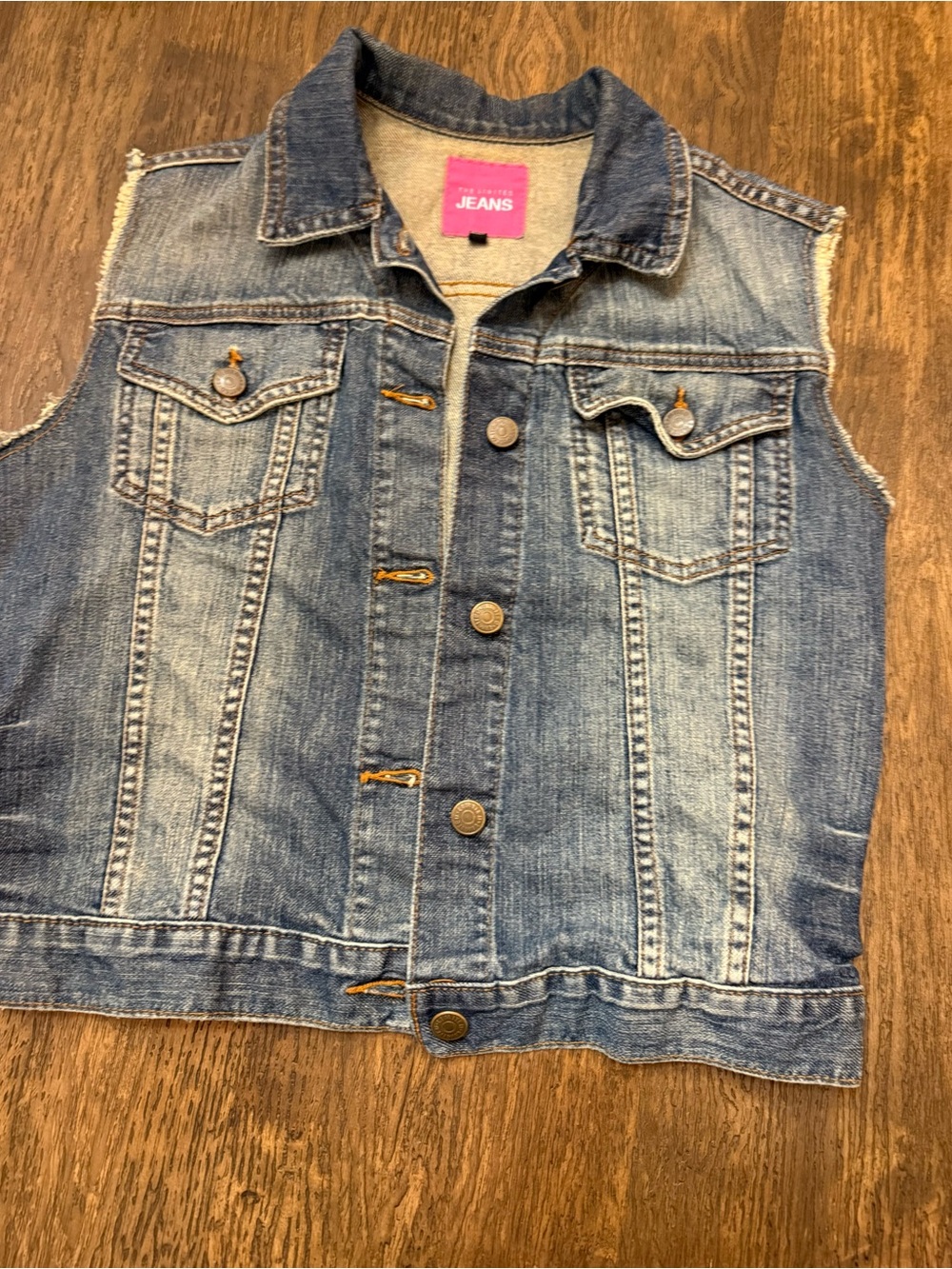 The Limited Blue Denim Jacket with Pink Label